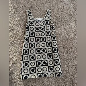 Seafolly Australia-  Black and Cream Crochet Tank Dress